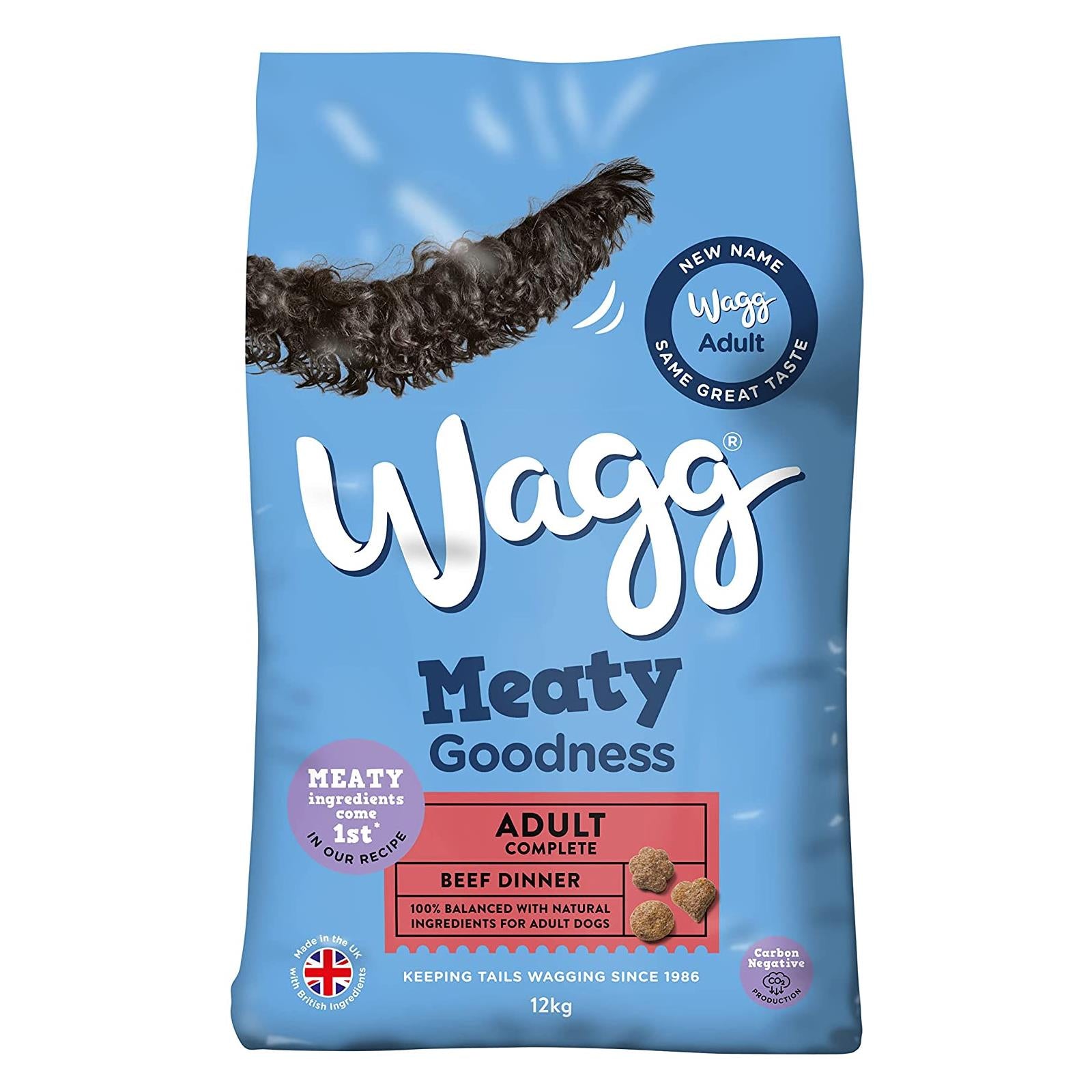 Wagg Adult Complete Dog Food Beef & Veg 2/12kg