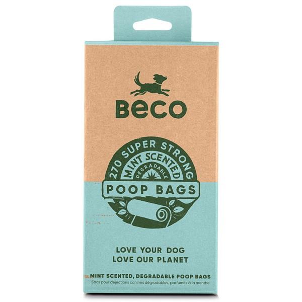 Beco Mint Scented Degradable 270 Poop Bags on 18 Refill Rolls