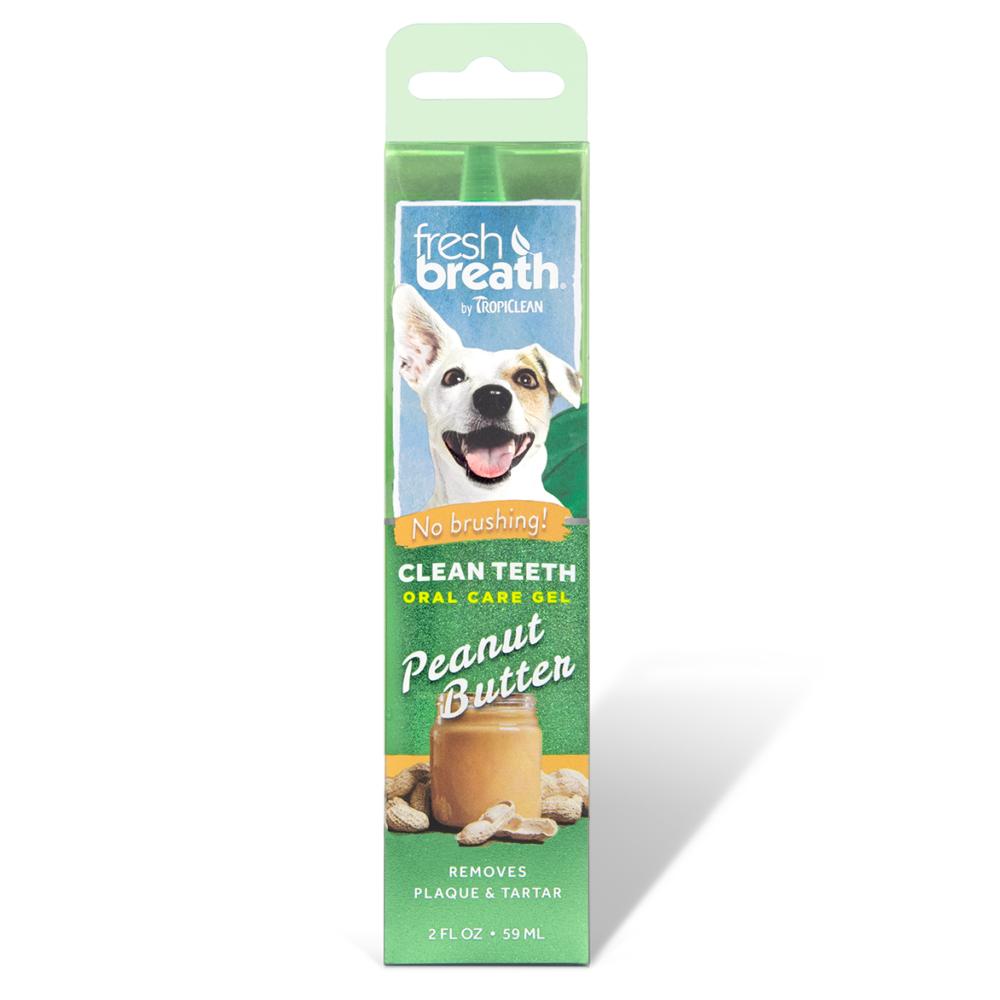 Tropiclean Fresh Breath Oral Dental Care Gel for Dogs with Peanut Butter Flavouring 59ml