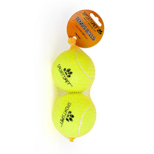 SPORTSPET Large Tennis Balls 80mm Pack of 2