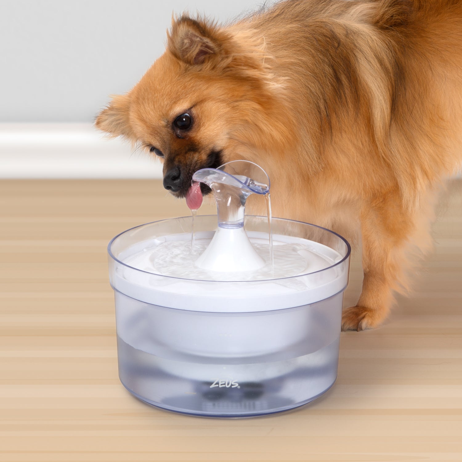 Zeus Fresh & Clear 360 Dog Drinking Fountain with Waterfall Spout 1.5L