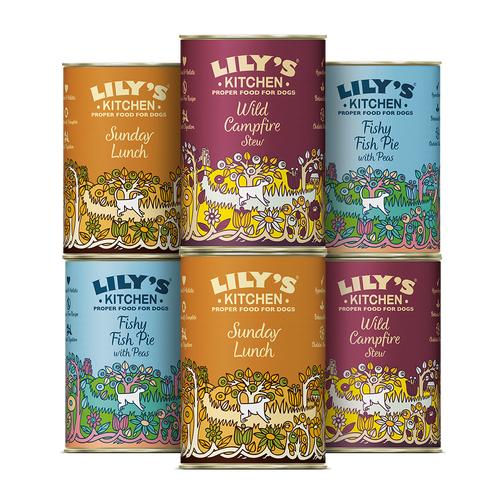 Lilys Kitchen Grain Free Recipes 6 x 400g Cans Multipack