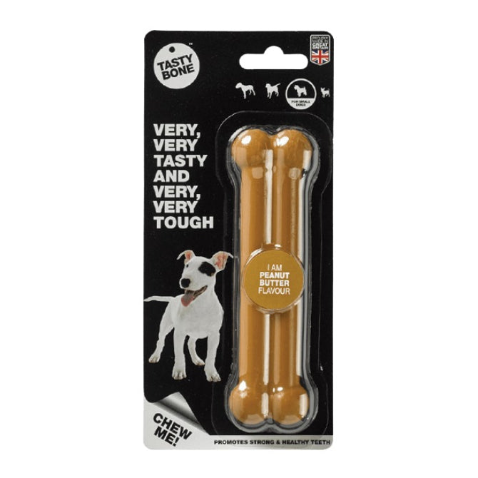 TastyBone Nylon Dog Chews Peanut Butter 3 Sizes