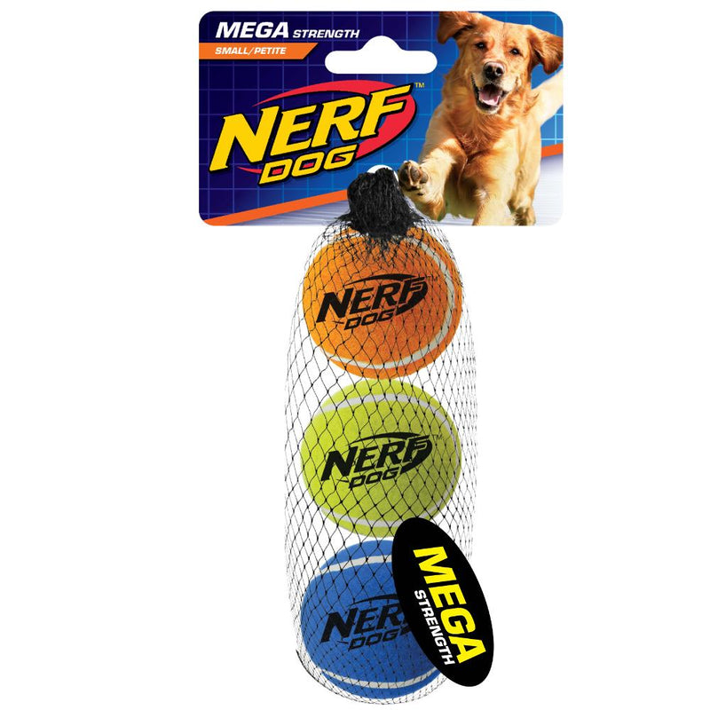 Nerf Dog Mega Strength Tennis Balls Puppy Mini Blaster Reloads 2" Pack of 3