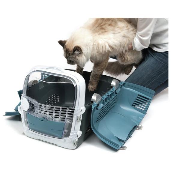 Catit Design Cabrio Pet Carrier for Cats & Small Dogs Blue/Grey