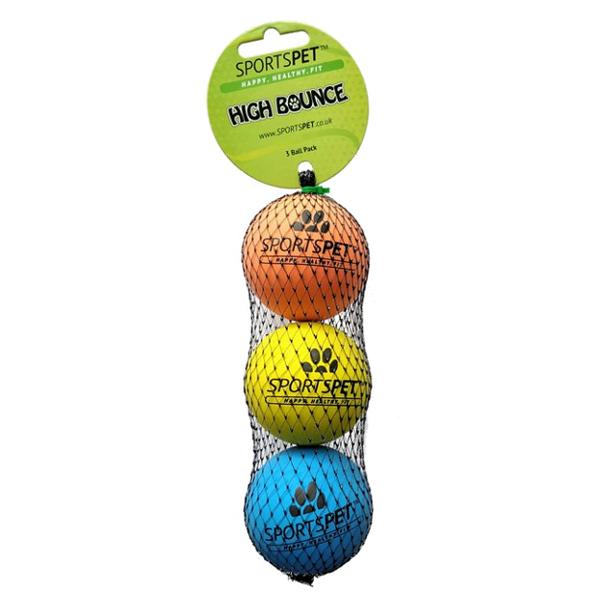 SPORTSPET High Bounce Balls Pack of 3