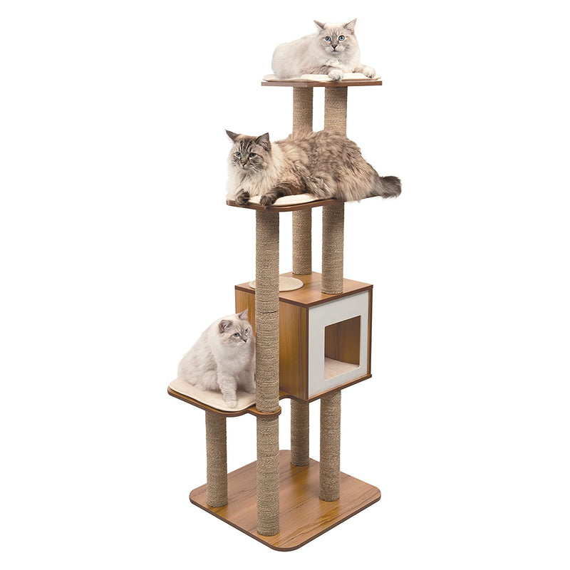 Catit Cat Furniture Vesper High Base XL Walnut