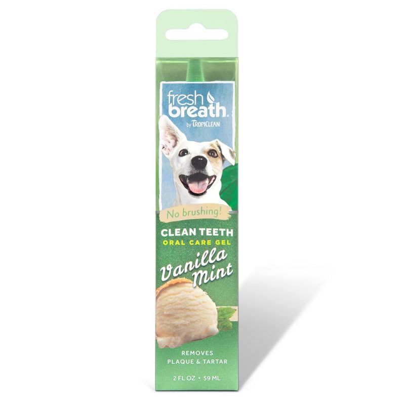 Tropiclean Fresh Breath Oral Dental Care Gel for Dogs with Vanilla Mint Flavouring 59ml