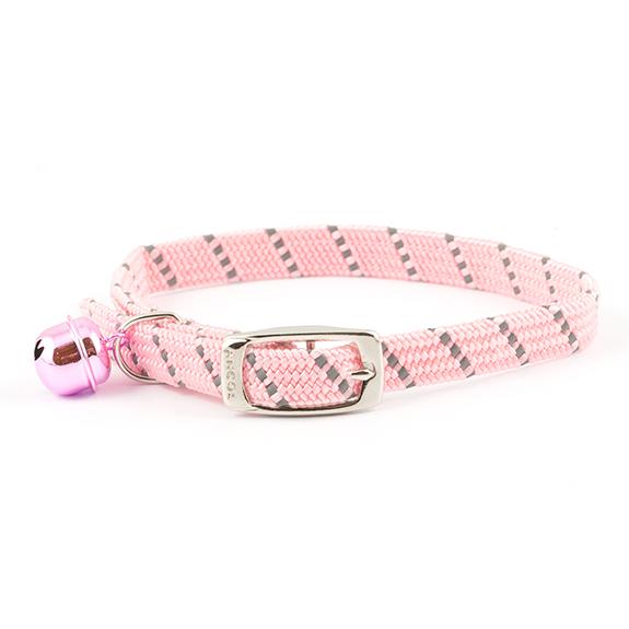 Ancol Cat Collar Elasticated Soft Weave Light Pink