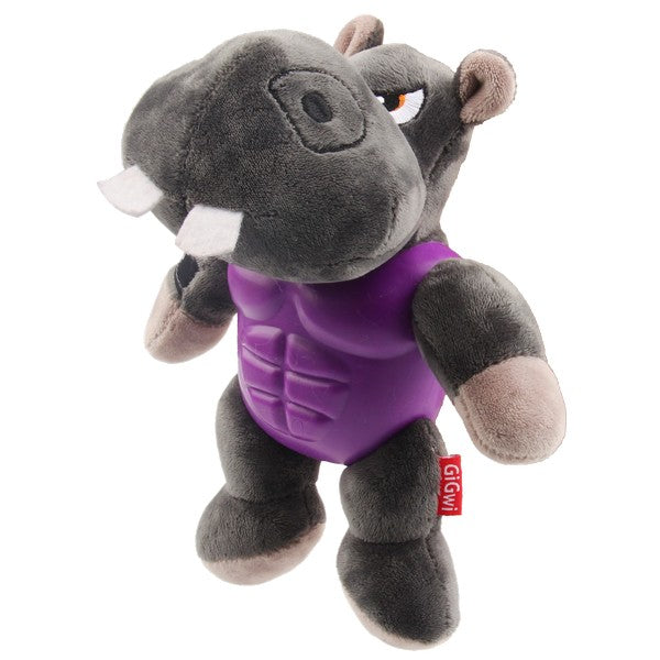 GiGwi I'm Hero TPR Armor Hippo TPR Plush with Squeaker