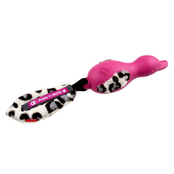GiGwi Duck Push To Mute with plush tail Pink