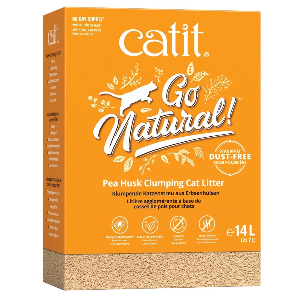 Catit Go Natural Pea Husk Litter 14L Vanilla