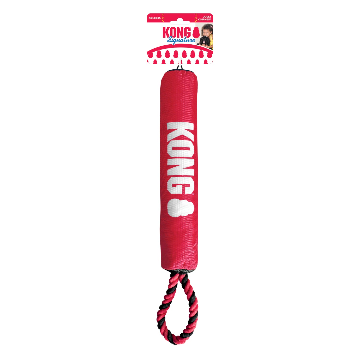 KONG Signature Stick with Rope Dog Toy Medium