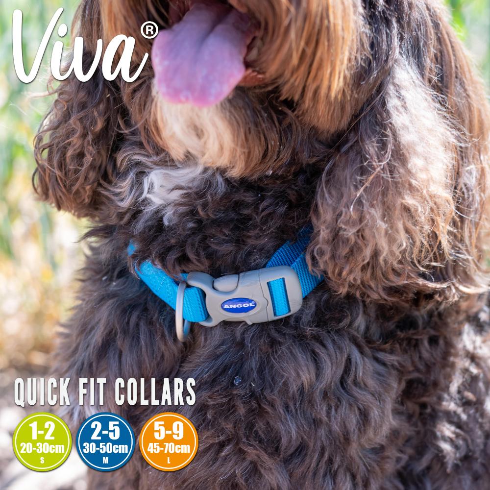 Ancol Viva Dog & Puppy Collars Nylon Quick Fit Lime 3 Sizes