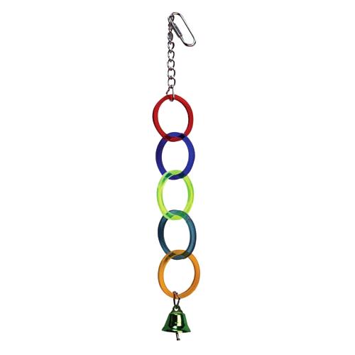 Avi One Bird Toy Acrylic 5 Rings with Bell 26cm