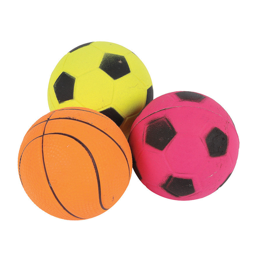 Neon Sports Balls from Mad about Pets Pack of 3