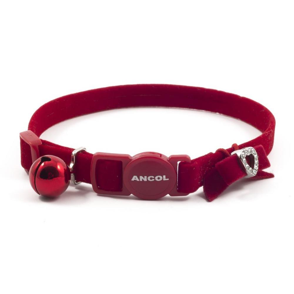 Ancol Cat Collar Velvet Jewel Diamante Red