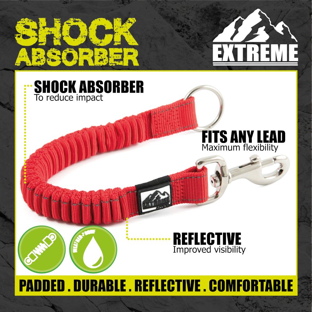 Ancol Dog & Puppy Extreme Reflective Bungee Shock Absorber Black