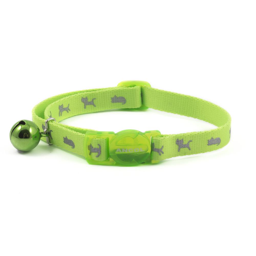 Ancol Cat Collar Hi-Vis Reflective Safety Green