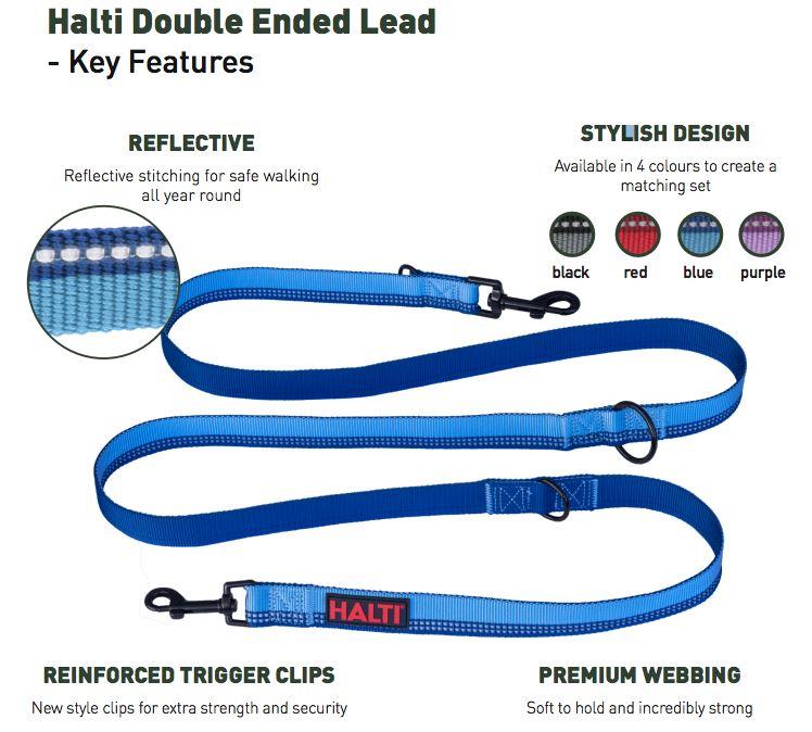 CoA Halti Double Ended Dog Lead Large Red