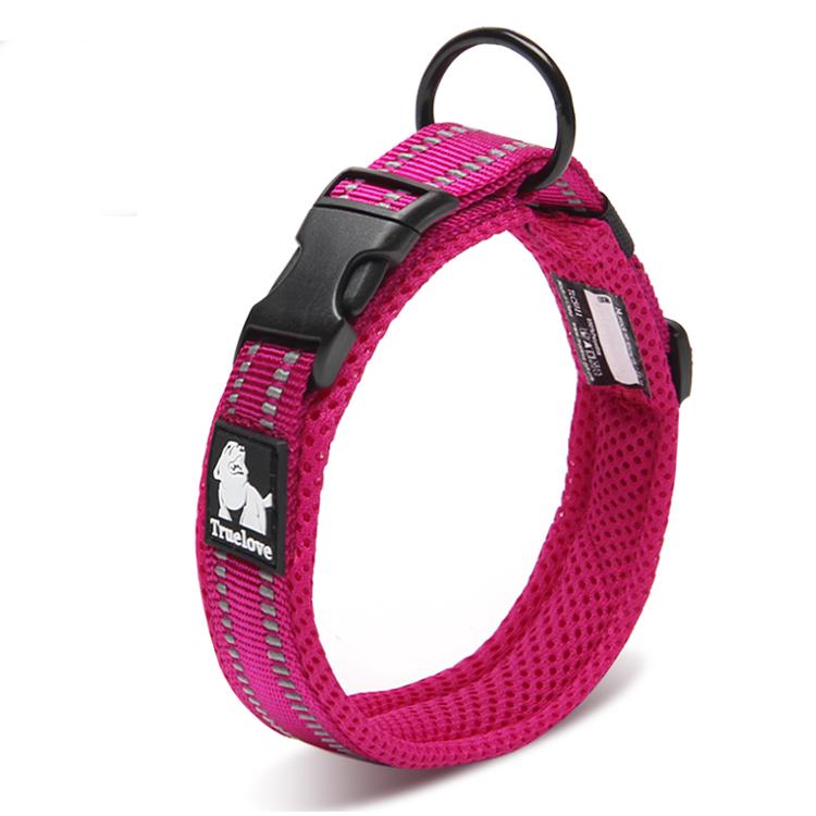 Truelove Dog Puppy Collars Airmesh Reflective Pink 8 Sizes