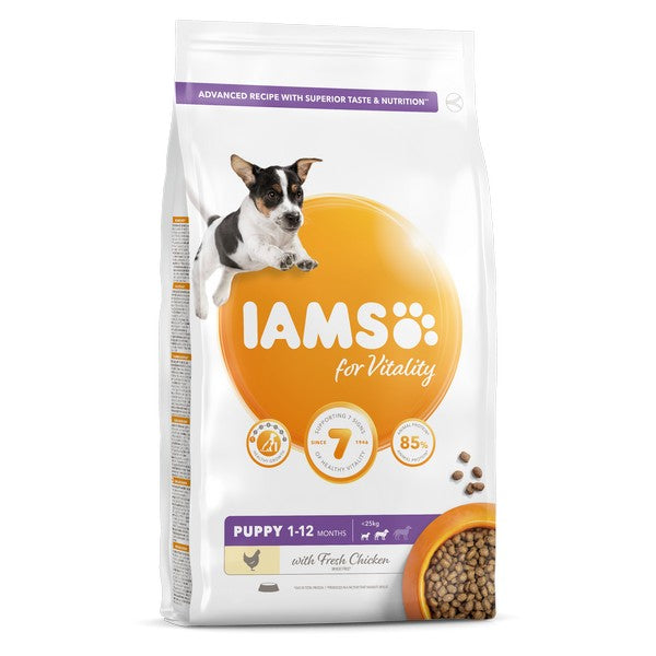 IAMS for Vitality Puppy Small & Medium Breeds Fresh Chicken 2/12kg