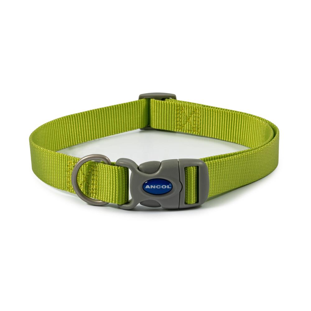 Ancol Viva Dog & Puppy Collars Nylon Quick Fit Lime 3 Sizes