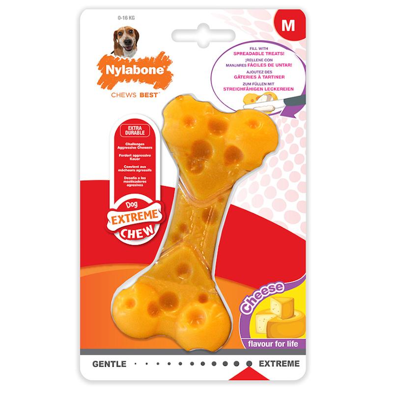 Nylabone Extreme Dog Chews Cheese 3 Sizes