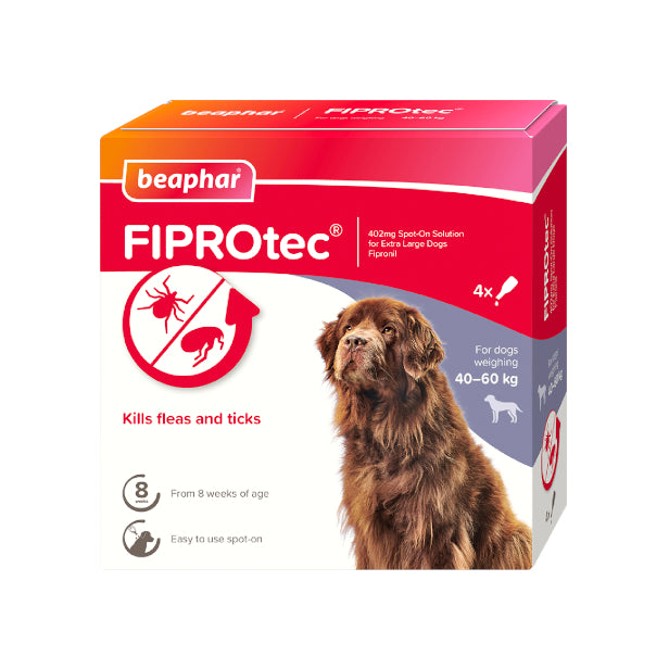 Beaphar Fiprotec Spot On Flea / Tick Treatment Solution for X-Large Dogs Packs 1/4