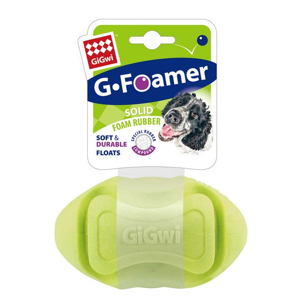 GiGwi G Foamer TPR Rubber Rugby Ball Green