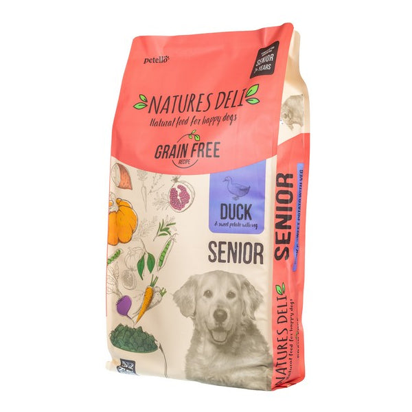 Natures Deli Senior Grain Free Duck and Sweet Potato Dry Dog Food 2/12kg