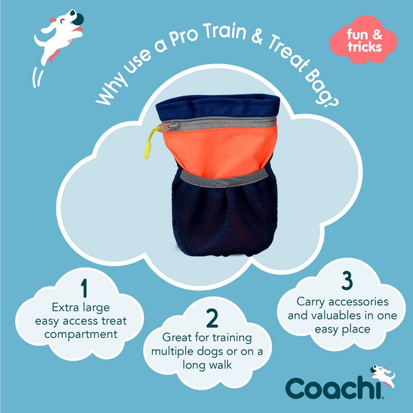 Coachi Pro Train & Treat Bag Navy & Coral
