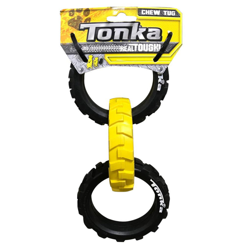 Tonka REAL TOUGH Dog Toys Flex Tread 3-Ring Tug 10.5