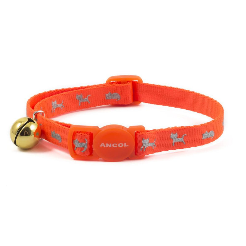 Ancol Cat Collar Hi-Vis Reflective Safety Orange