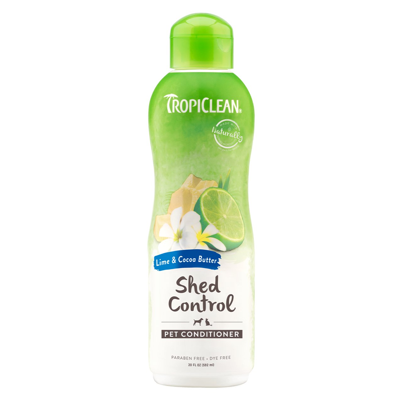 Tropiclean Dog Grooming Lime and Cocoa Butter Conditioner Shed Control 355/592ml