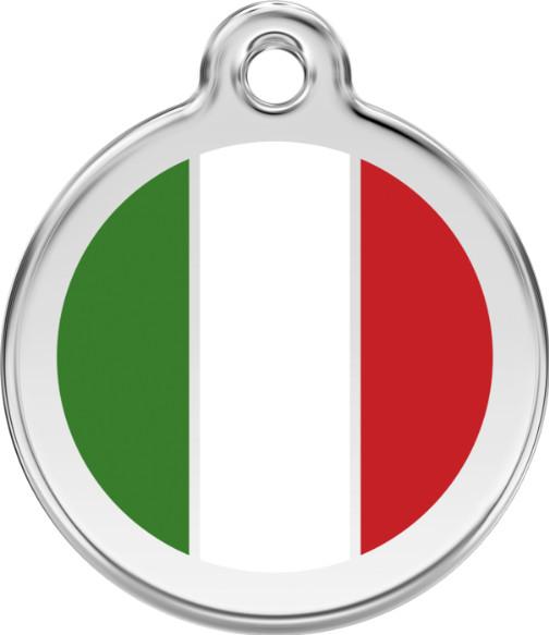 Red Dingo Enamel Dog & Cat ID Tags Italian Flag