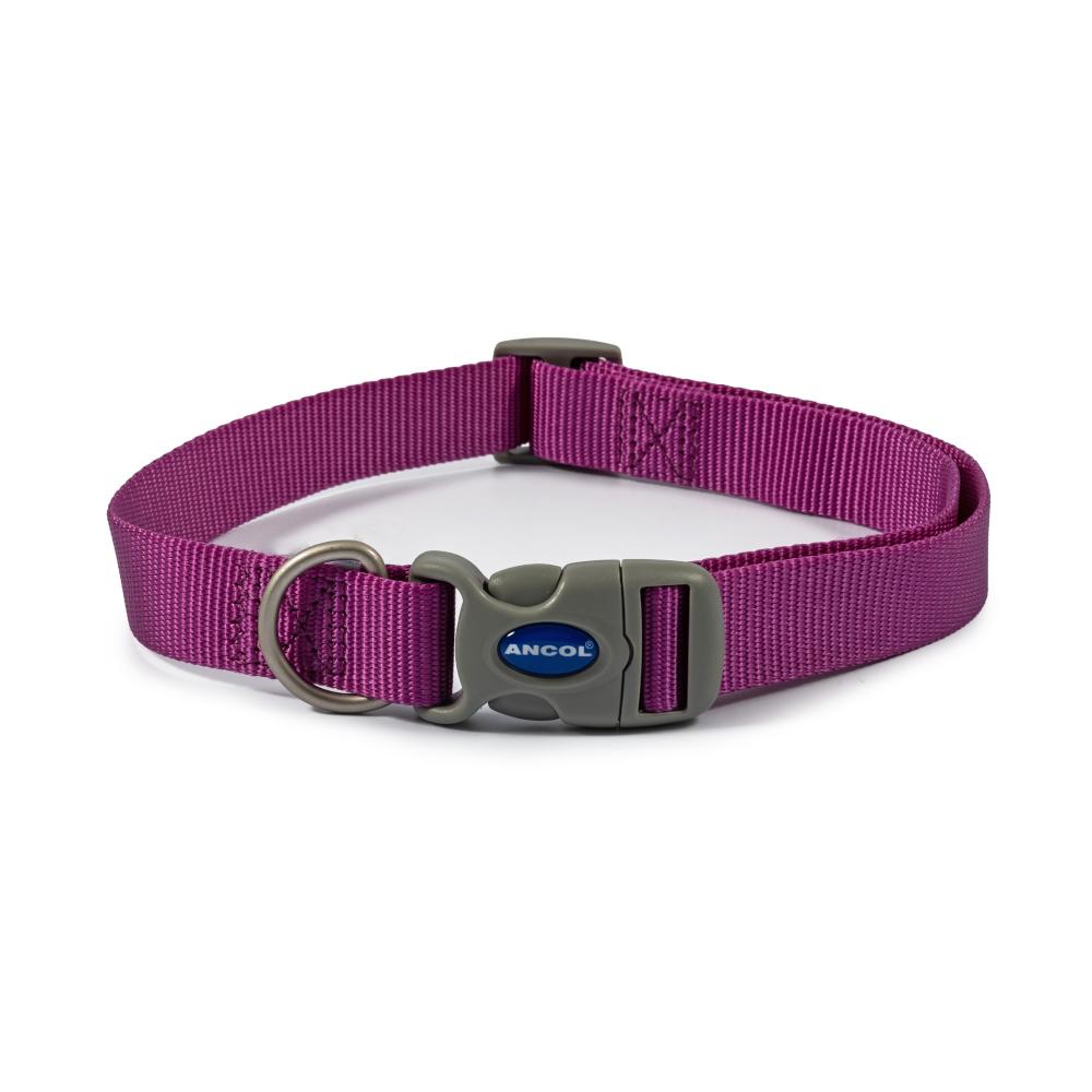 Ancol Dog & Puppy Collars Nylon Purple 3 Sizes