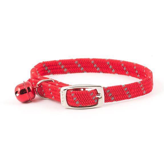 Ancol Cat Collar Elasticated Soft Weave Red