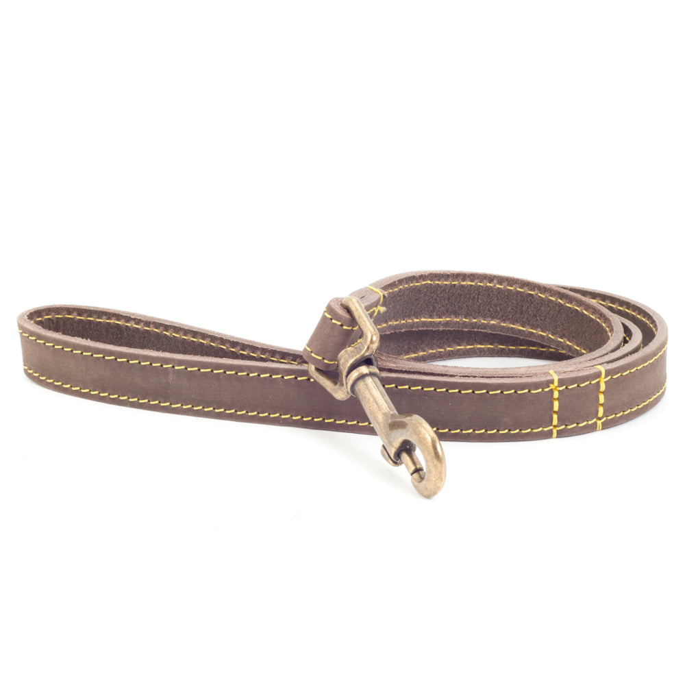 Ancol Timberwolf Leather Leads Sable 2 Sizes