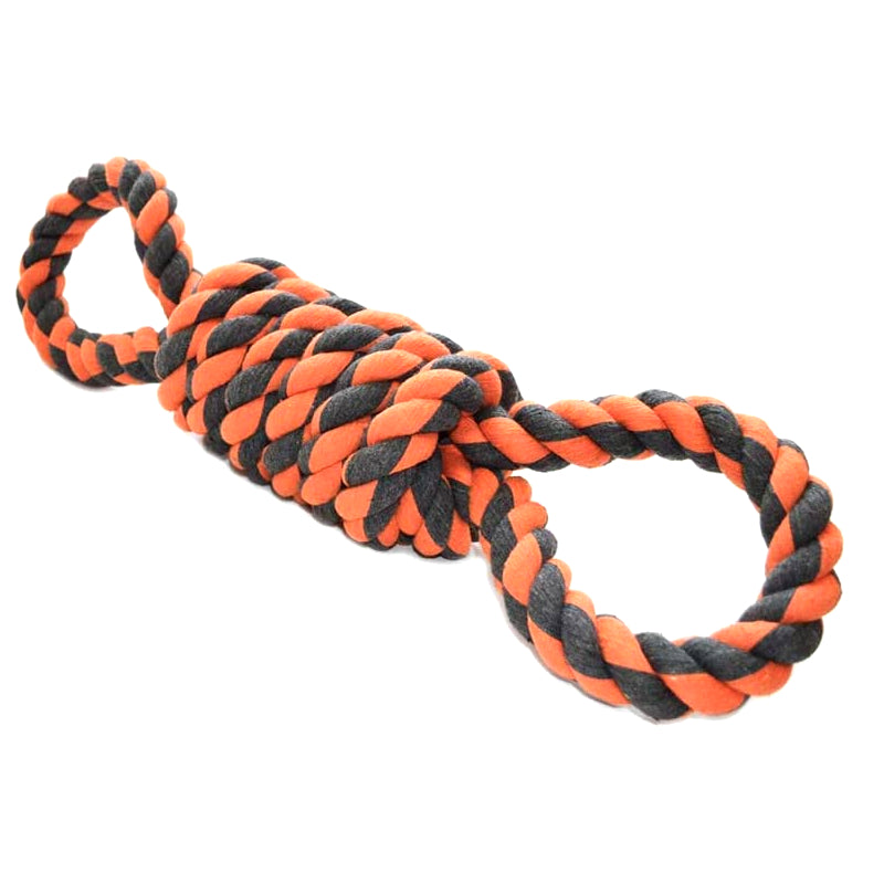 Nuts For Knots Extreme Dog Rope Toys Coil Figure of 8 Tugger