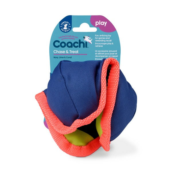 Coachi Chase & Treat Navy Lime & Coral Training Toy