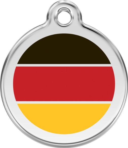 Red Dingo Enamel Dog & Cat ID Tags German Flag