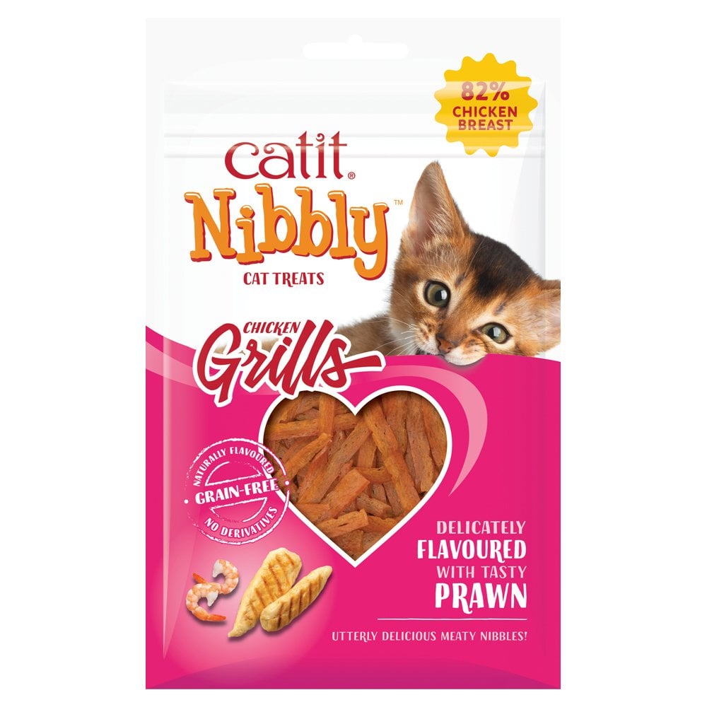 Catit Nibbly Chicken & Prawns Grills Treats 30g