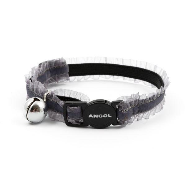 Cat Collar Ancol Elasticated with Frills Grey