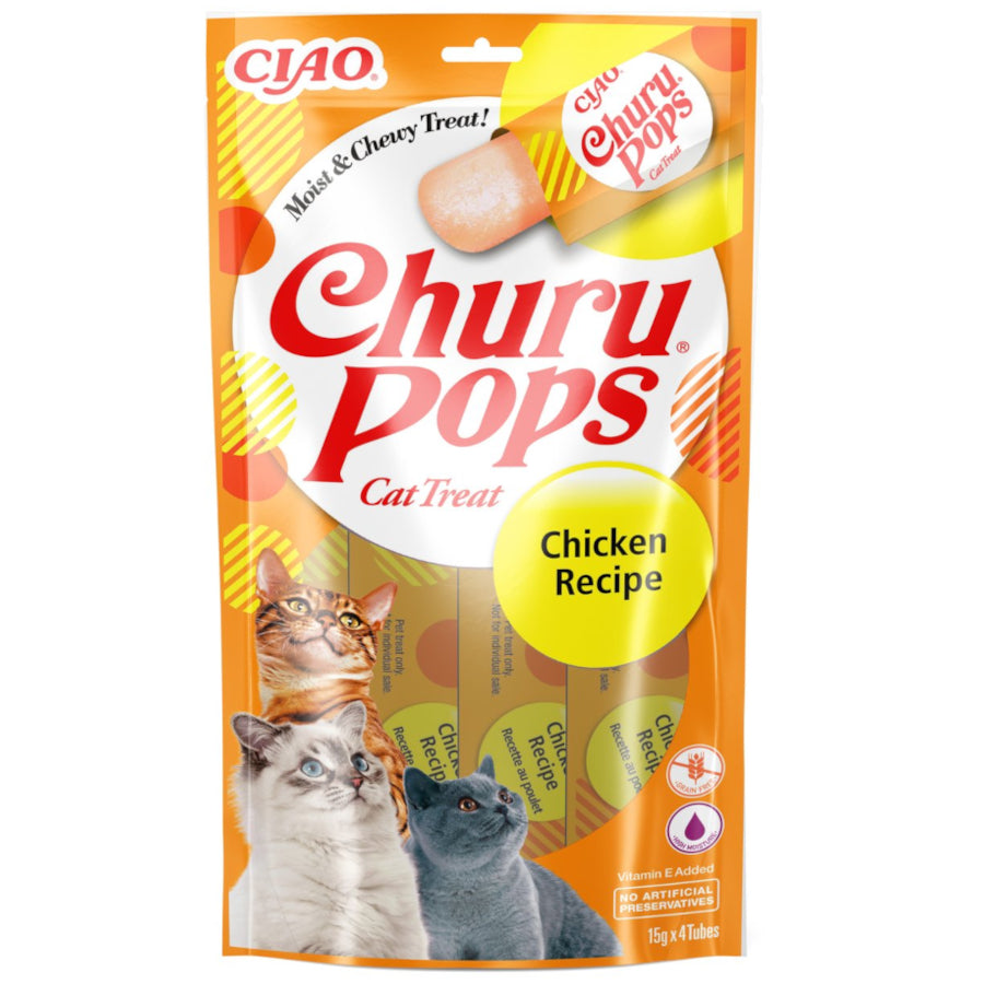 Churu Pops Cat Treats Chicken 4x15g