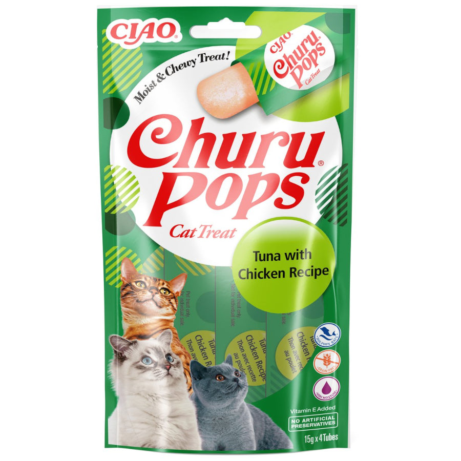 Churu Pops Cat Treats Tuna with Chicken 4x15g